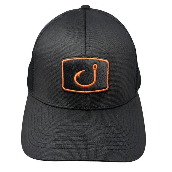 Avid Gear Fitted Trucker Hat Black XL Embroidered Mesh Back 5 Panel Polyester - Picture 1 of 9